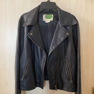 Anthropologie faux leather jacket
